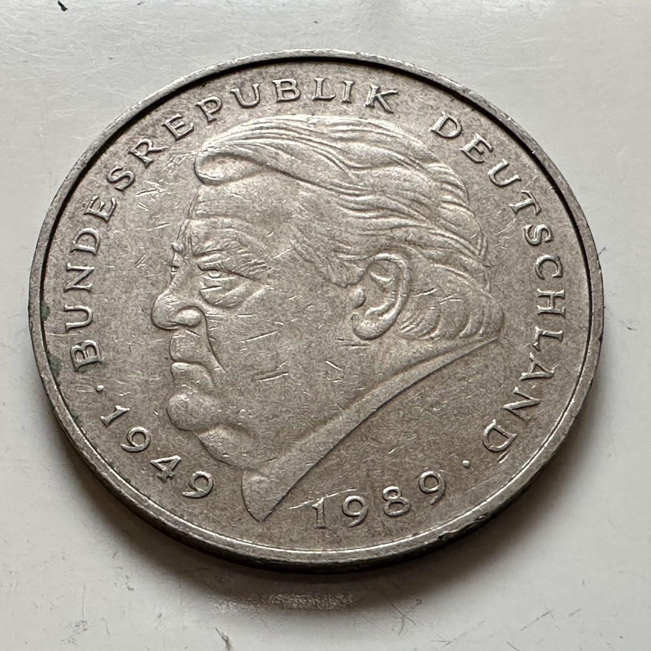 🌹外币初藏🌹🐯2025年第143场  每周二四六晚8️⃣点 接代拍 德国1992年J版 2马克 斯特劳斯