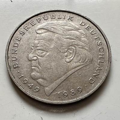 🌹外币初藏🌹🐯2025年第143场  每周二四六晚8️⃣点 接代拍 - 德国1992年J版 2马克 斯特劳斯