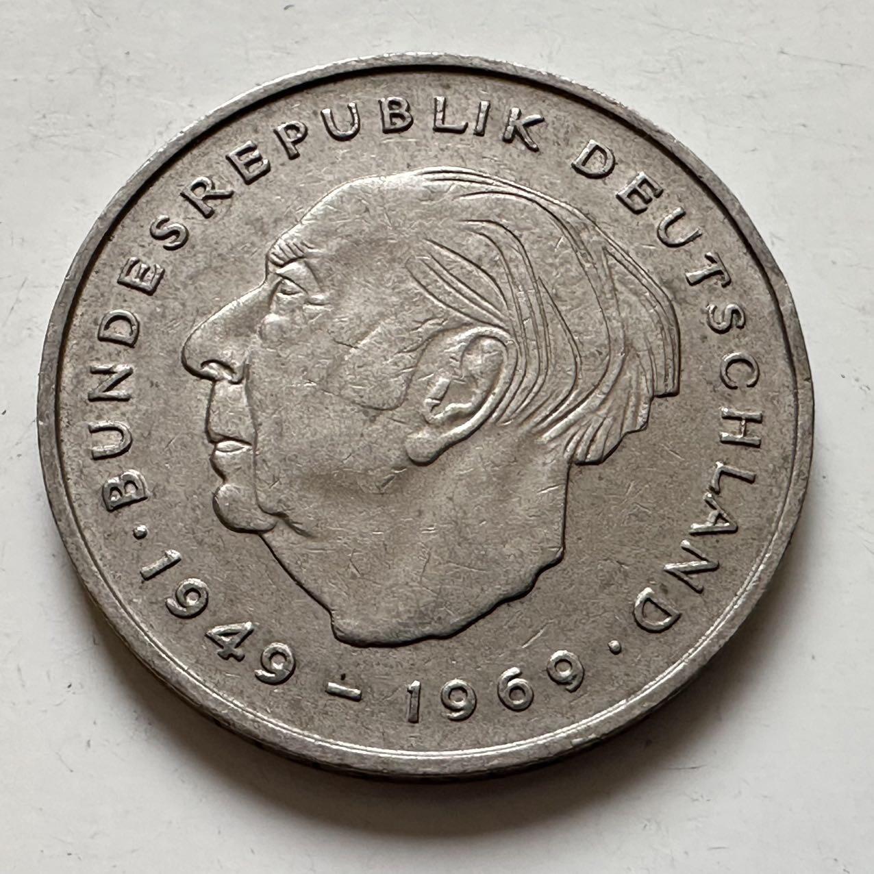 🌹外币初藏🌹🐯2025年第143场  每周二四六晚8️⃣点 接代拍 德国1973年G版 2马克 豪斯