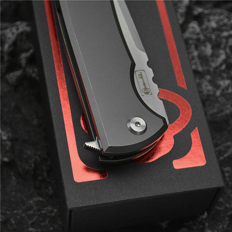 钛合金折叠刀 收藏经典查韦斯户外折刀