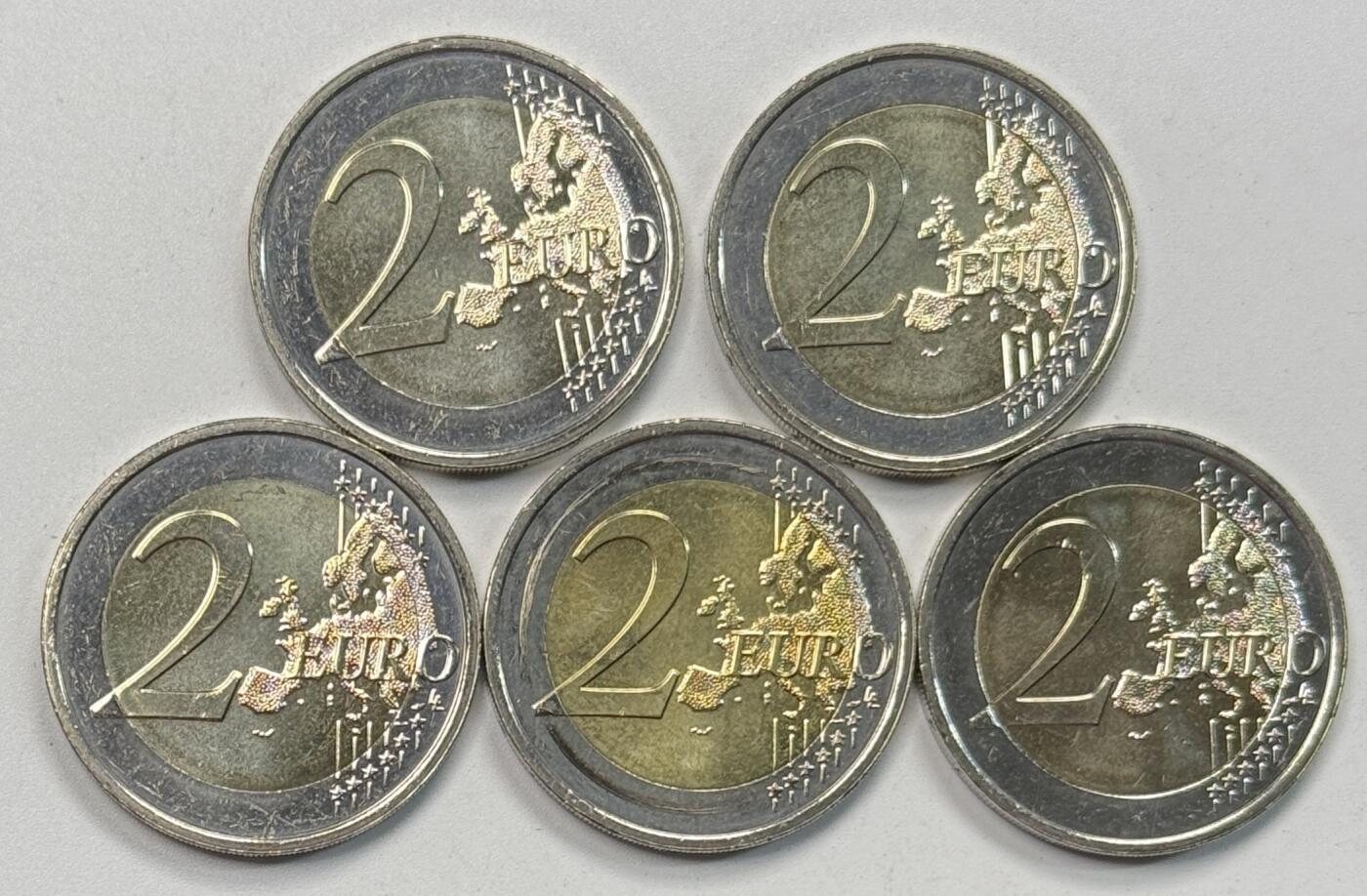 S&S Numismatic世界钱币-拍卖 第117期  5枚一起-拉脱维亚2024年 民族文化图案 2欧元双色纪念币