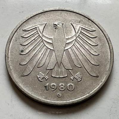 🌹外币初藏🌹🐯2025年第143场  每周二四六晚8️⃣点 接代拍 - 德国1980年G版5马克