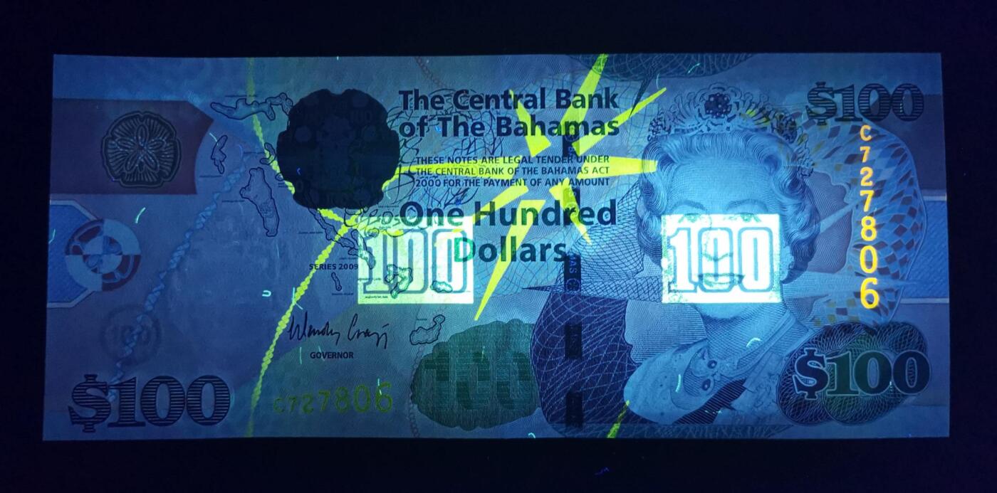 《艾美收藏》第225期-12.15周日外币精选场 巴哈马2009年100元最高值全新UNC无4 剑鱼