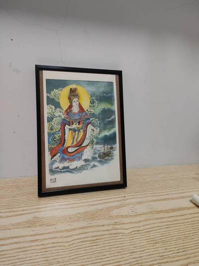 秋原瞳的小店第三十期（卡游三国凑套必备，众多大卡位，总有一个适合你） - 《妈祖》林白鹭绘 摩点∶西游绘卷守护神系列特卡 手绘原稿大画框裱，实物细节拉满！颜色非常饱满充实！寓意非常好的人物！