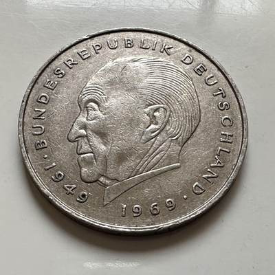 🌹外币初藏🌹🐯2025年第143场  每周二四六晚8️⃣点 接代拍 - 德国1981年F版 2马克 阿登纳