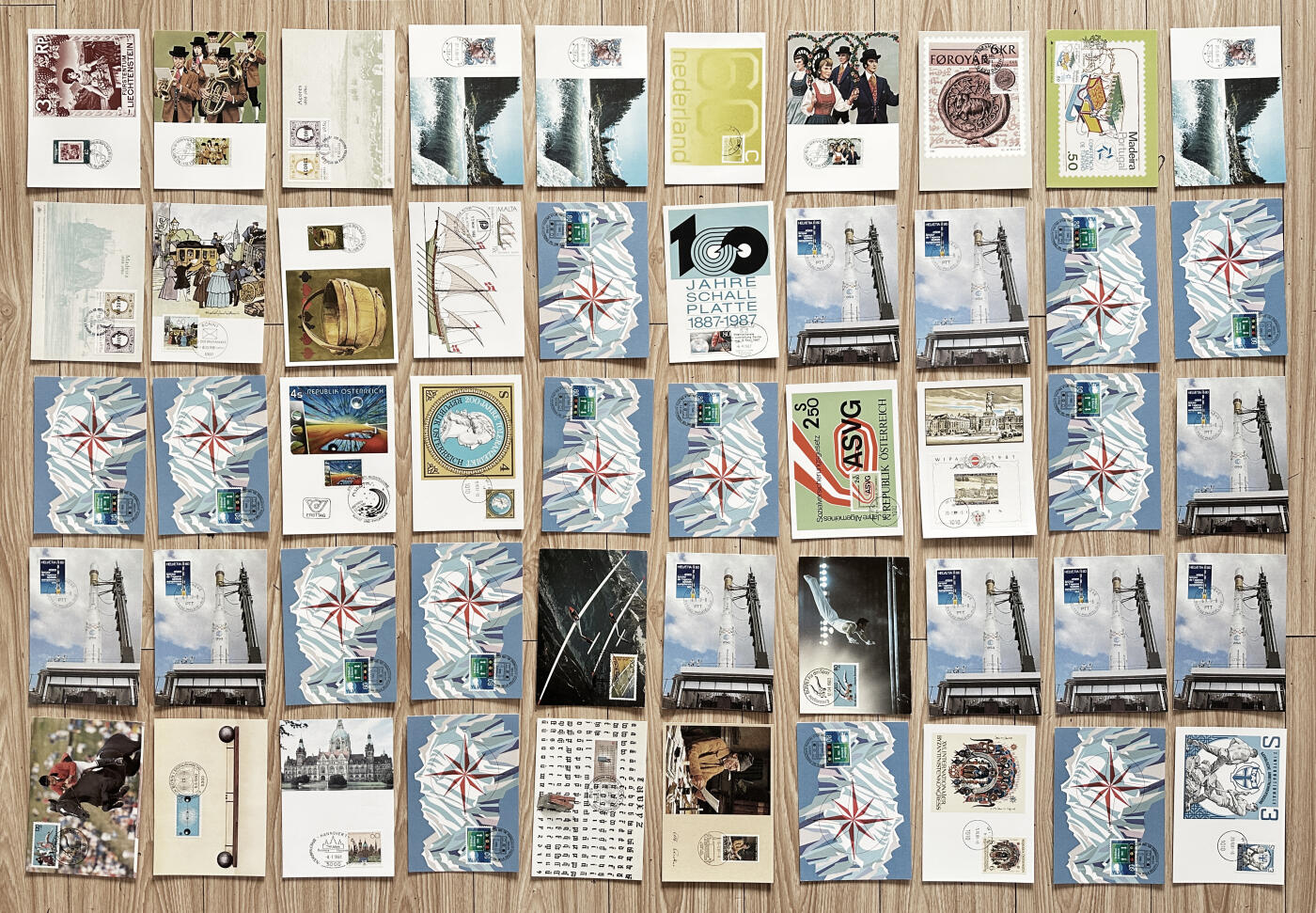 【俄甄集藏】2026年(046)01-07 星期三 晚 19:30 全场包邮 各国明信片50张（第三组）