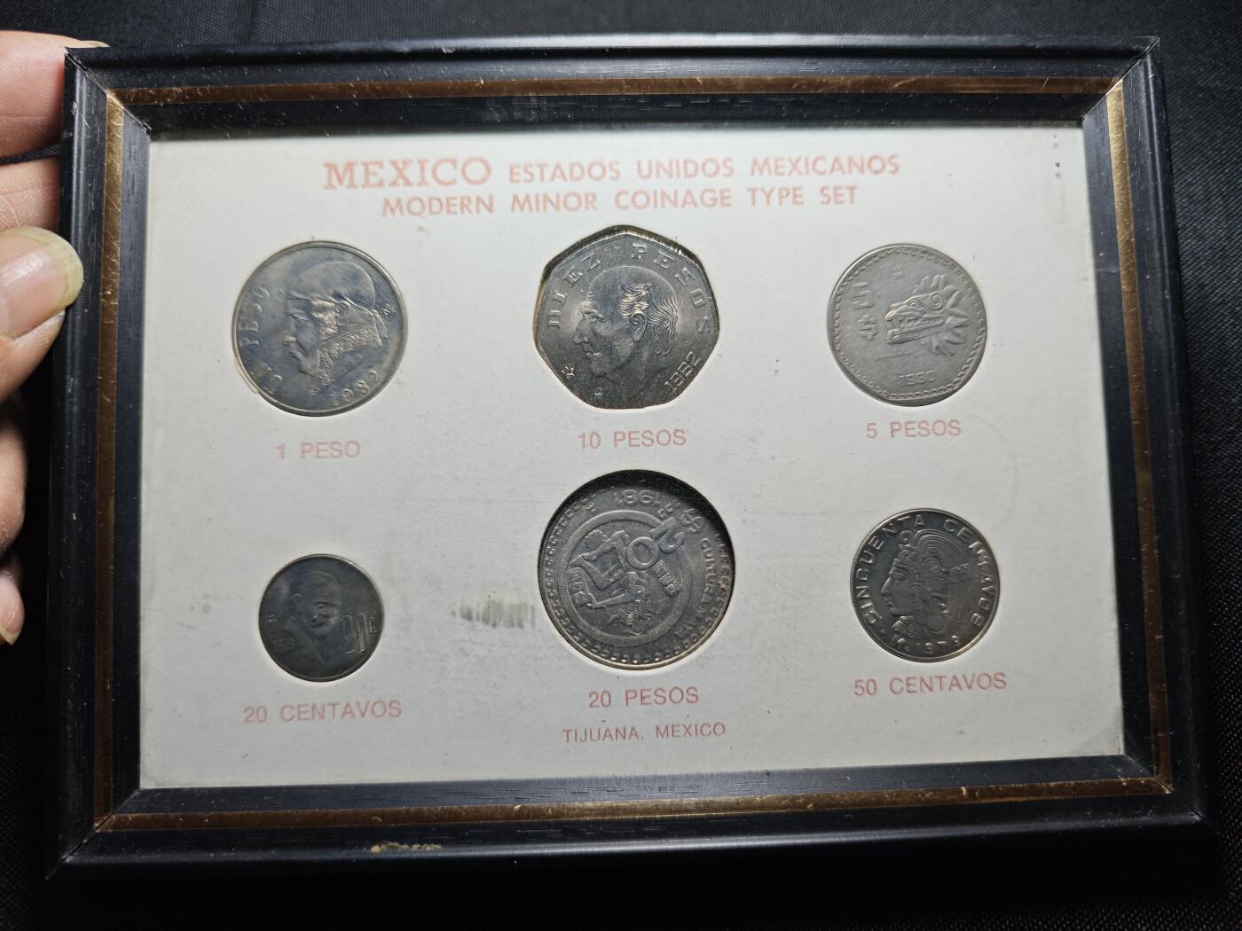 KK钱币收藏小铺 《套币 好品/批量散币专场》  2月预留时间 周末发货  墨西哥相框挂件