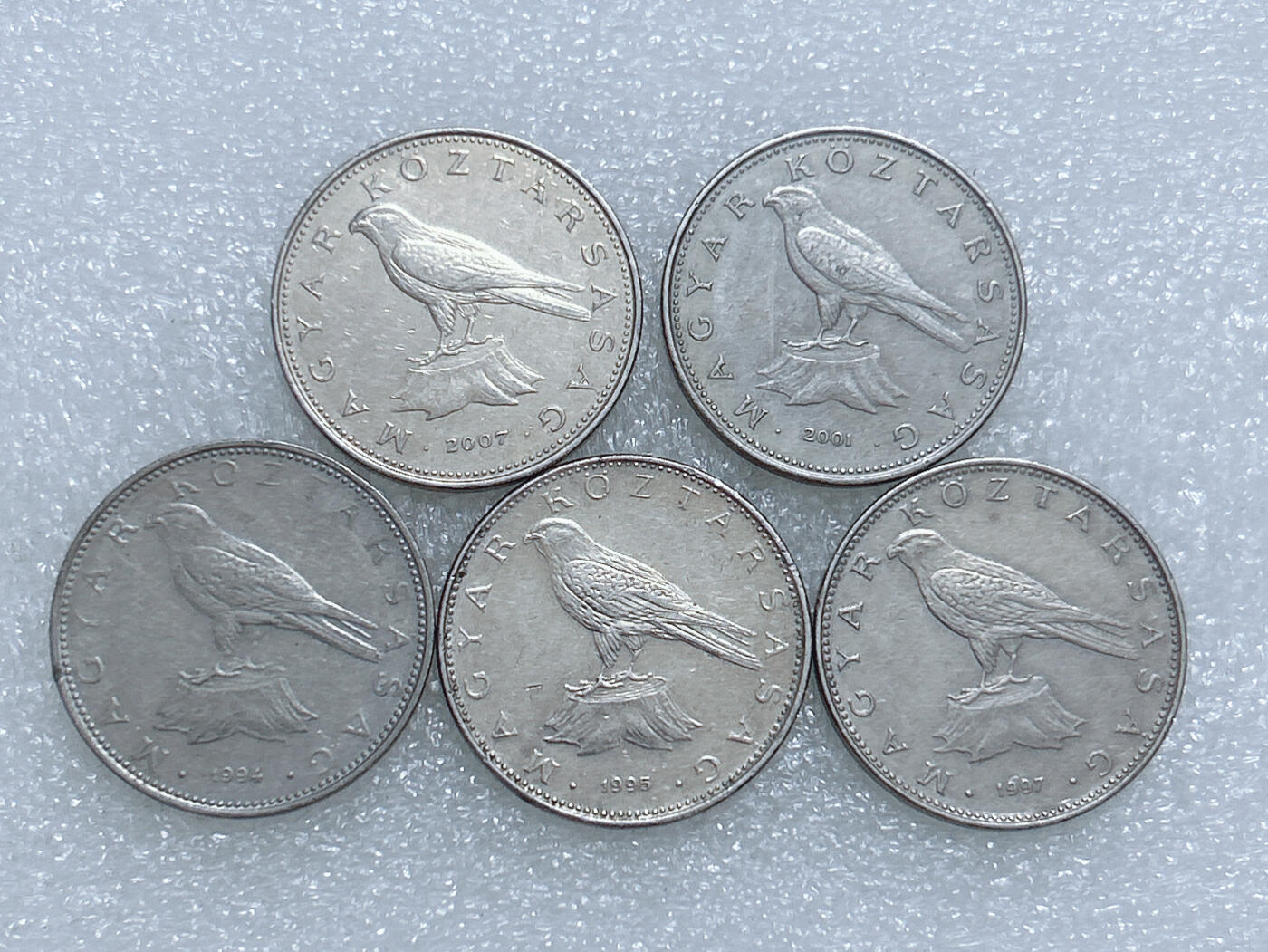 第一海外回流一元起拍收藏 散集专场  第278期 匈牙利50福林硬币 5枚