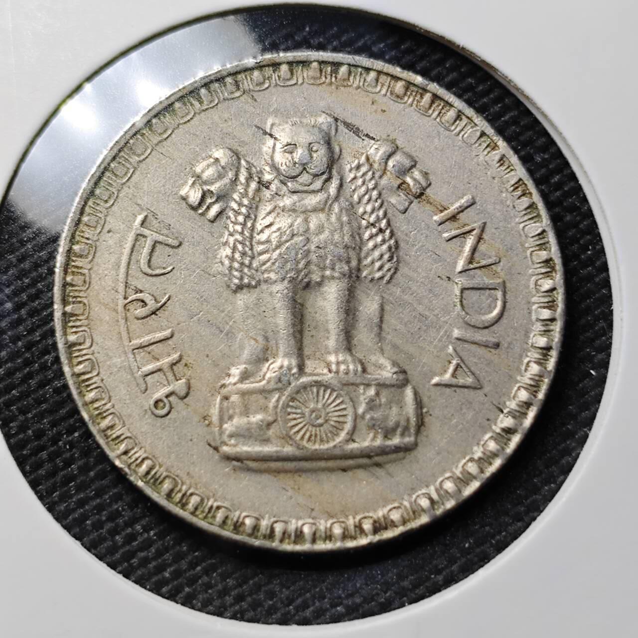 KK钱币收藏小铺 第382期  2月预留时间 周末发货 1976印度1卢比 大卢比