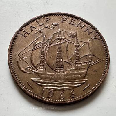 🌹外币初藏🌹🐯2025年第143场  每周二四六晚8️⃣点 接代拍 - 英国1966年 半便士