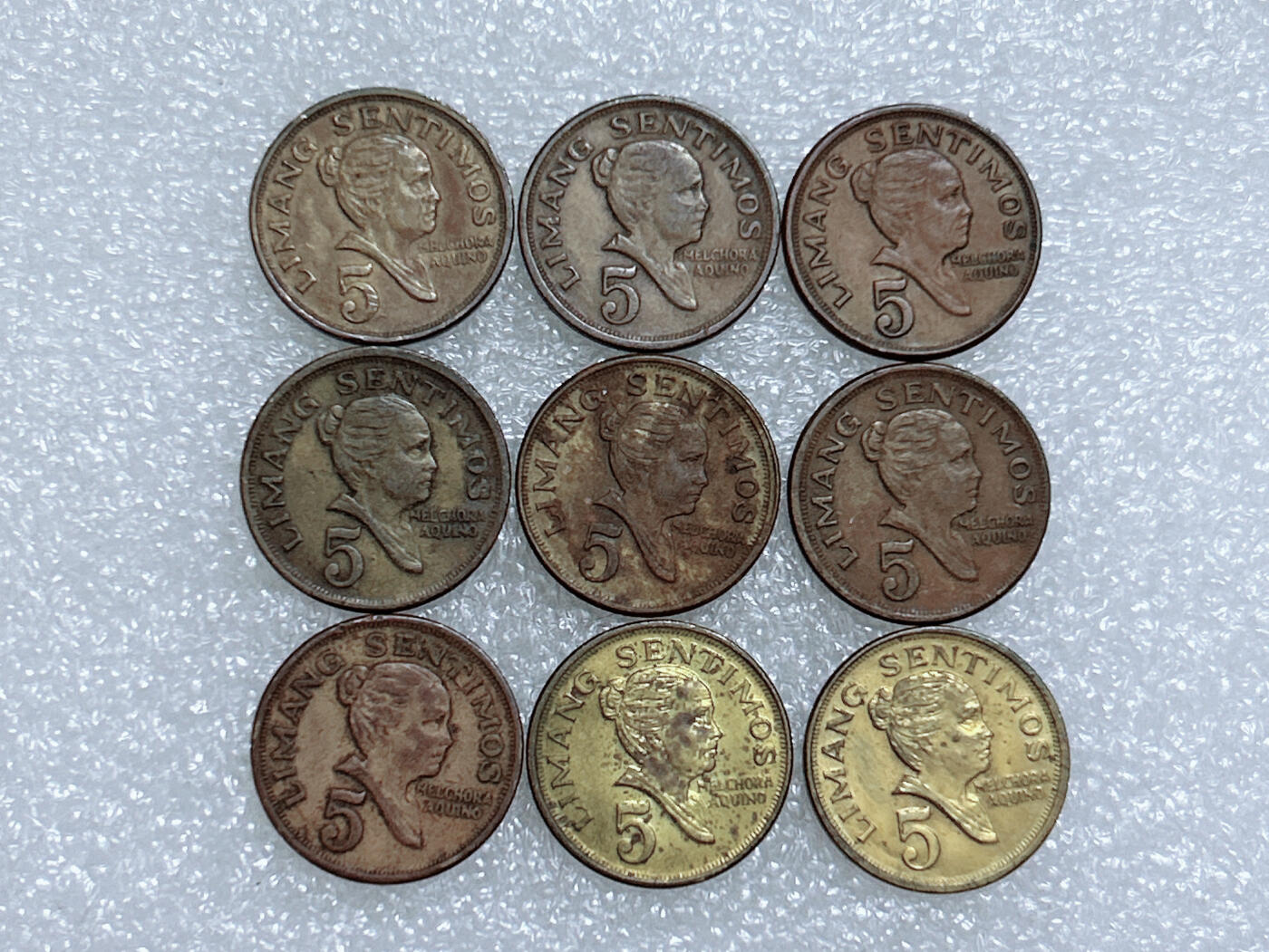 第一海外回流一元起拍收藏 散集专场  第278期 菲律宾5分硬币 9枚