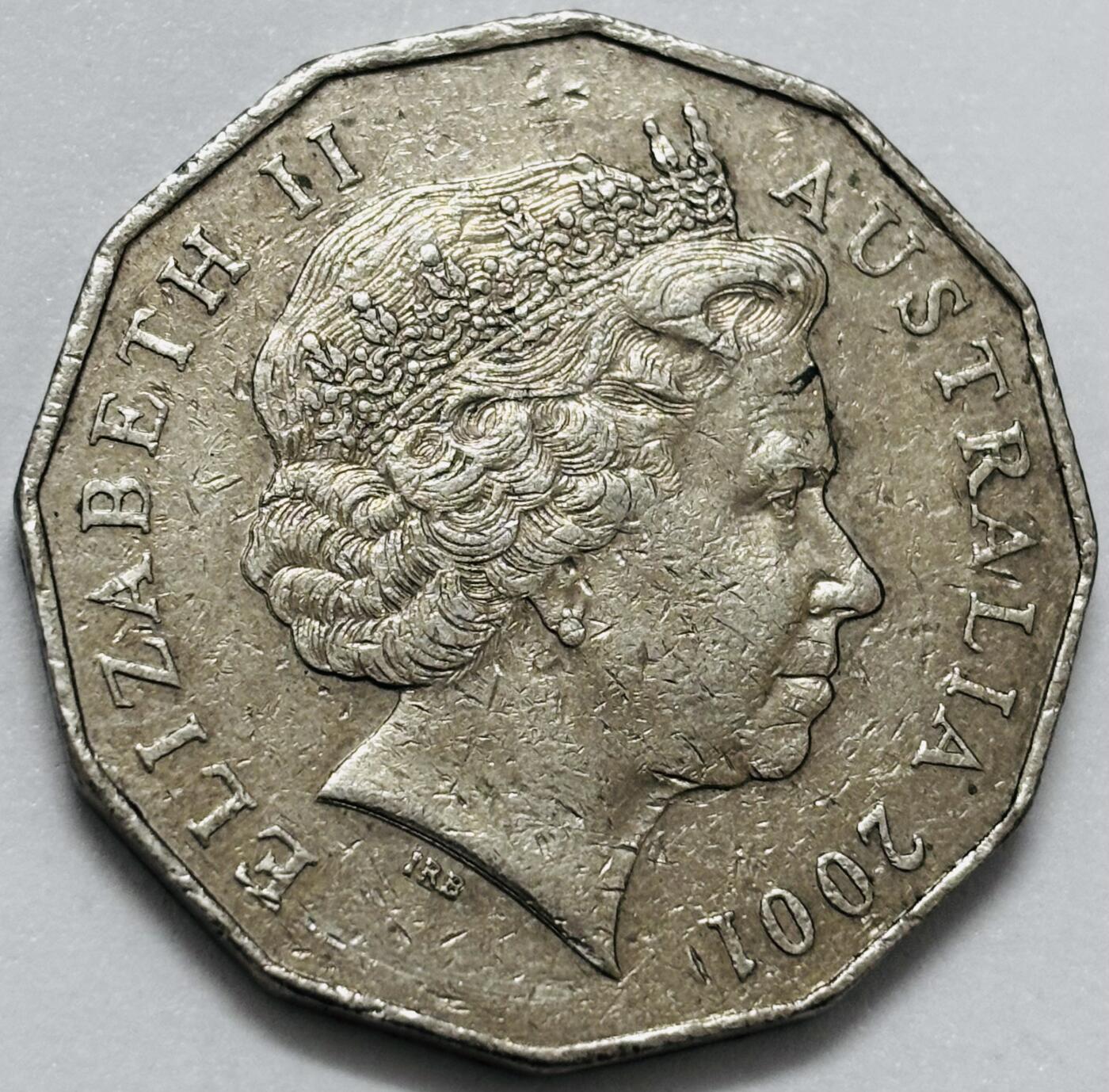 文馨钱币收藏第 286 场，圣诞节专场【 长期接收代拍品低至 0 佣金】 澳大利亚2001年联邦百年国徽50分纪念币