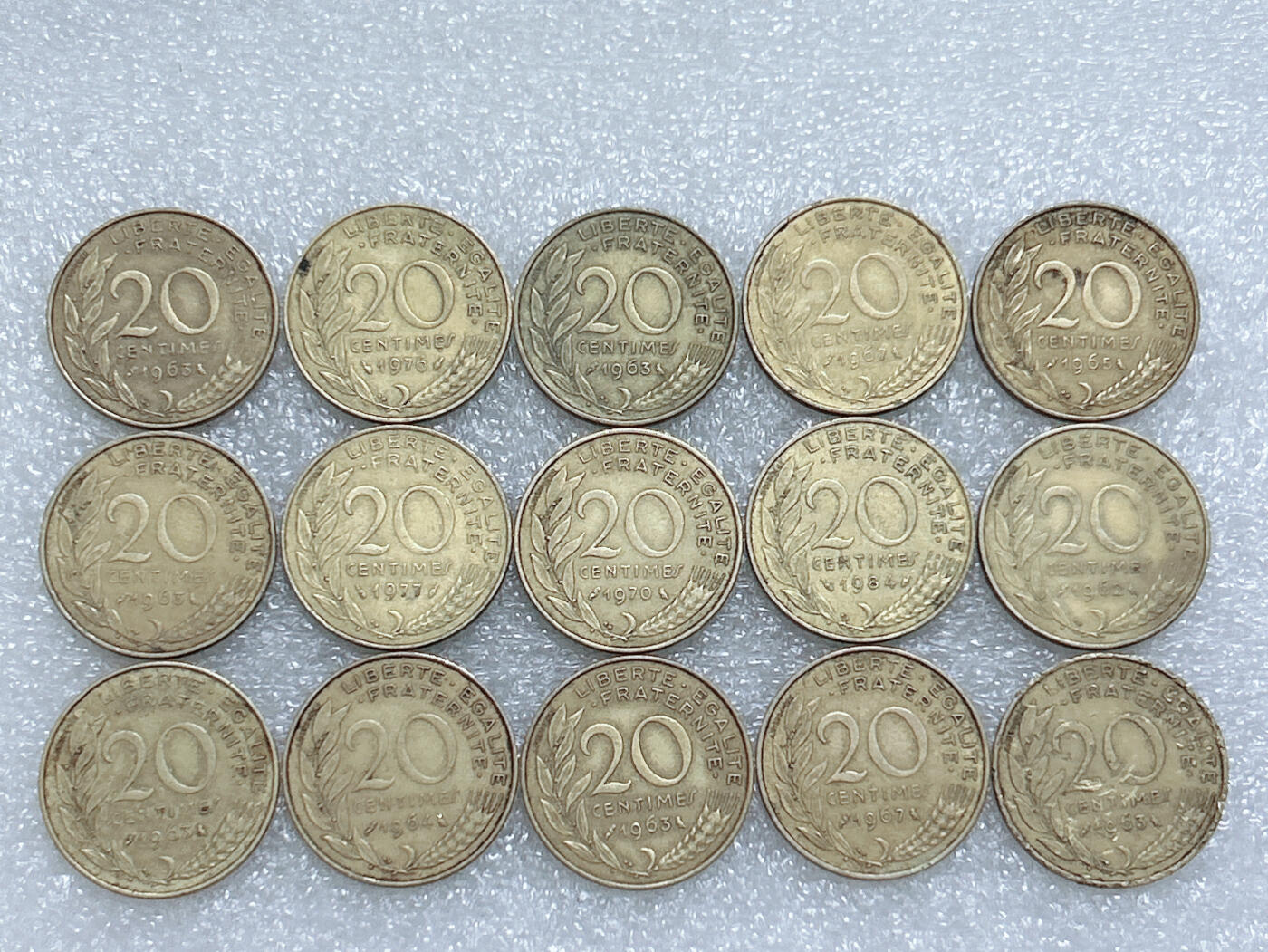 第一海外回流一元起拍收藏 散集专场  第278期 法国20分 15枚