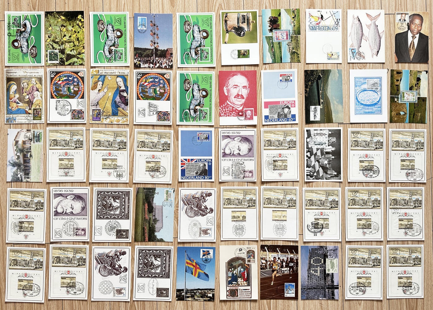 【俄甄集藏】2026年(046)01-07 星期三 晚 19:30 全场包邮 各国明信片50张（第二组）