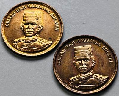 文馨钱币收藏第 286 场，圣诞节专场【 长期接收代拍品低至 0 佣金】 - 原铜光品相 1994-95 年文莱 1 仙铜币 2 枚