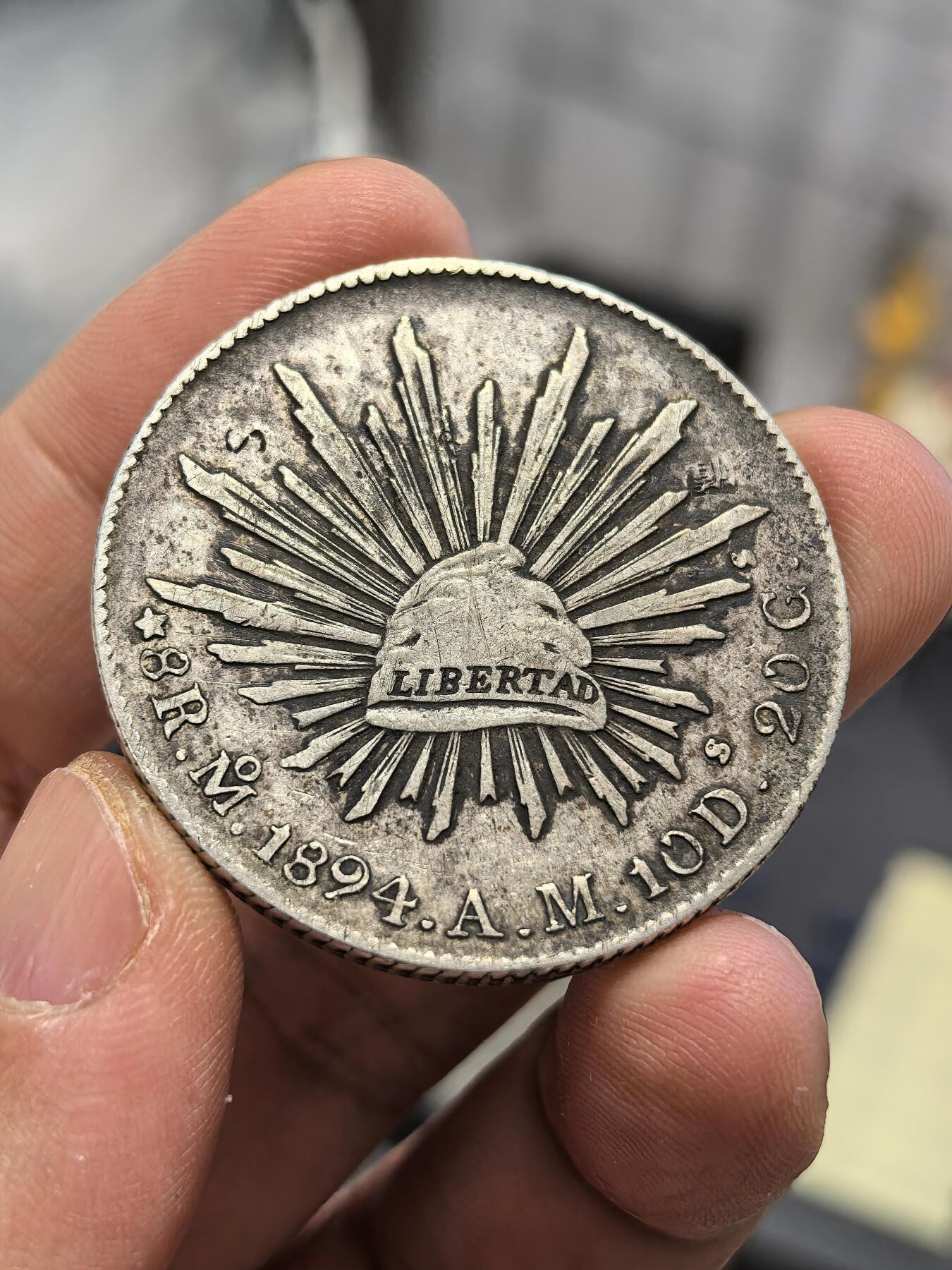 博洋堂世界钱币拍卖第153期（全场包邮） 墨西哥1894年MO AM版花边鹰洋