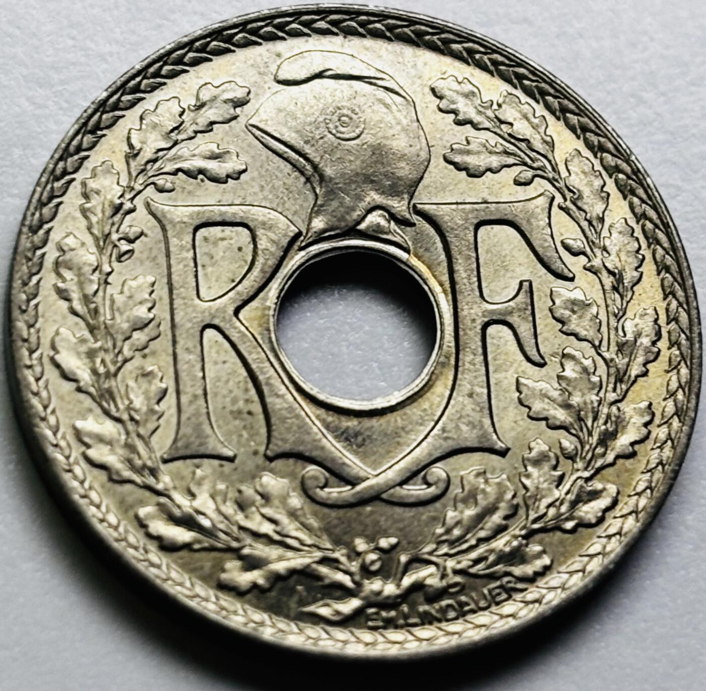 文馨钱币收藏第 286 场，圣诞节专场【 长期接收代拍品低至 0 佣金】 原光好品 1932 年法兰西第三共和国 第四版本 25 分