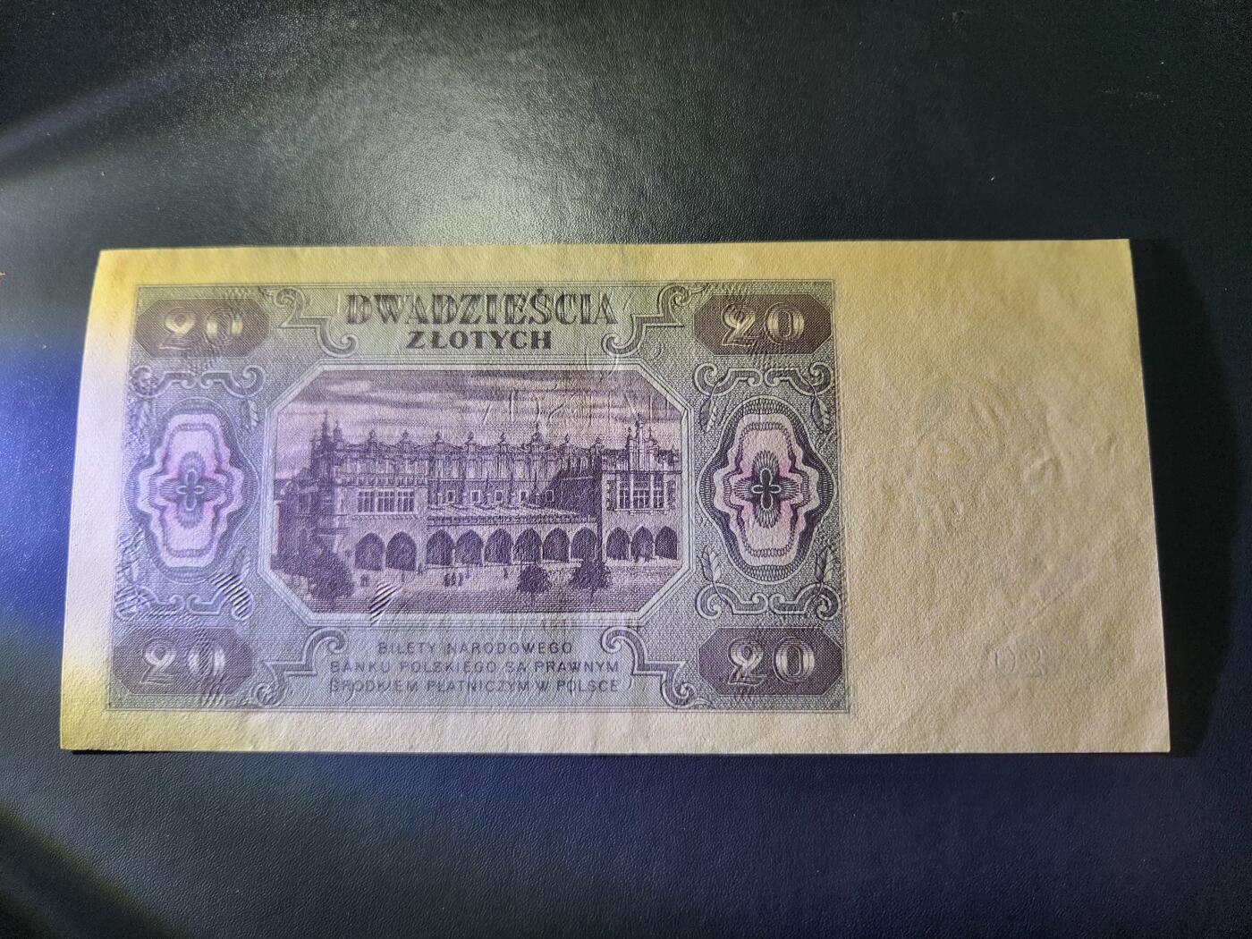 12月20号晚上8点 外国纸币自动截拍第74场 波兰1948年20兹罗提 近新极美品有折