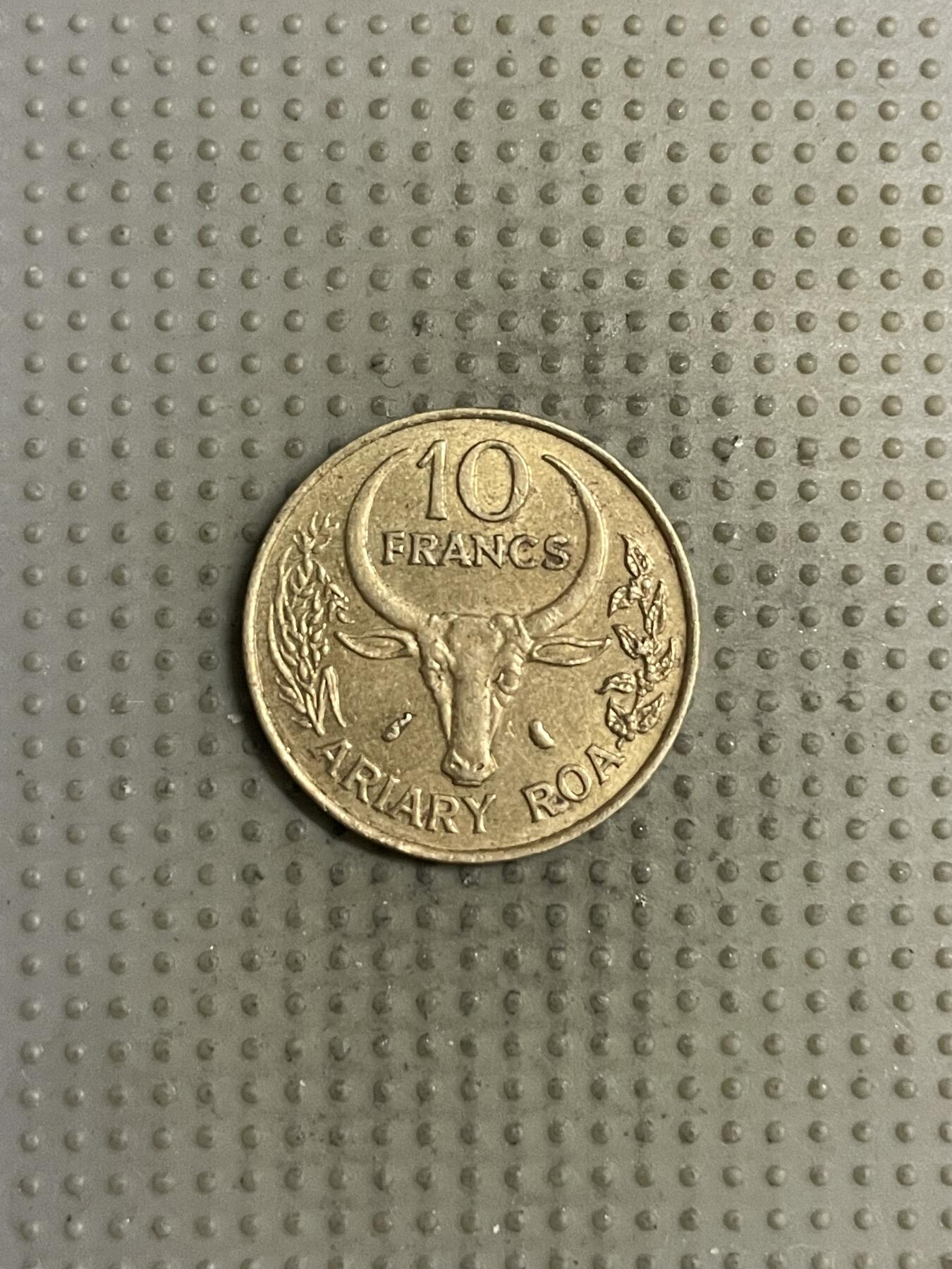 2025年第142场各国散币拍卖（总第142场） 马达加斯加1989年10法郎