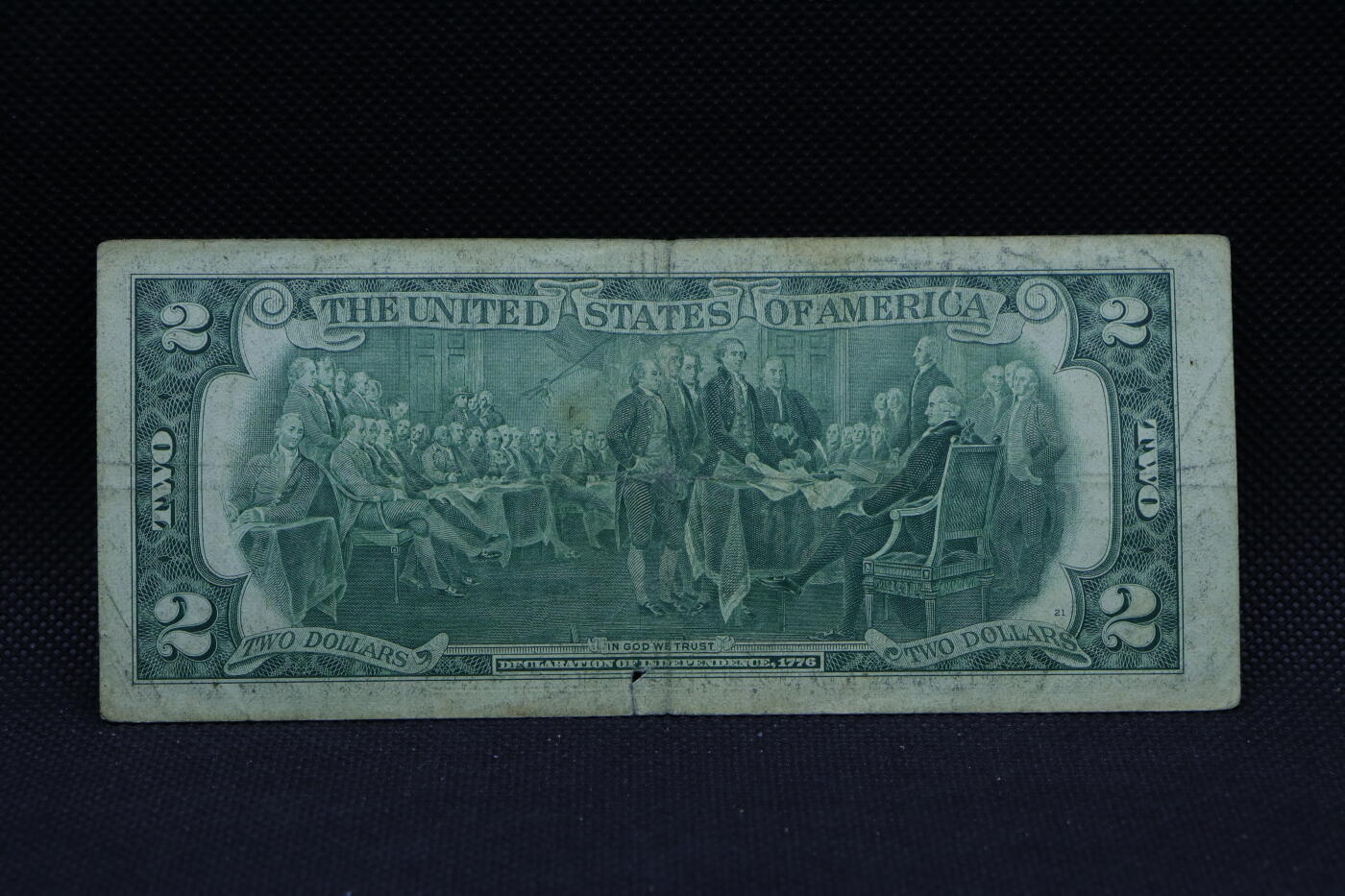 【淘币小摊】限时拍第八百三十四拍  纸币场  满百包邮可预留两周  周一统一发货    美国1976年2元纸币【有折】