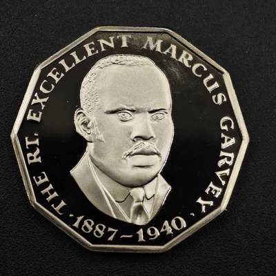 【淘币小摊】实时拍第八百三十三拍   散币场   满百包邮可预留二周 每周一统一发货   - 牙买加1976年民族英雄马库斯·加维50分精制镍币