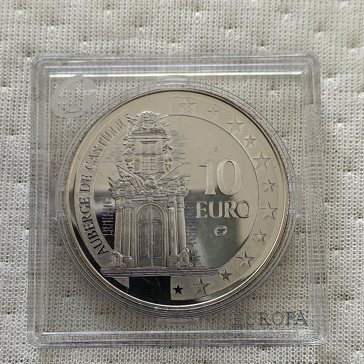 道一币馆币章第一百六十场 欧洲之星 马耳他2008年瓦莱塔的卡斯蒂利亚酒店10欧元精制银币 28.28g 925S 18000