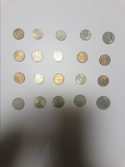 【20251223】非全新纸币和硬币第316场 - 苏联20枚硬币，有重复