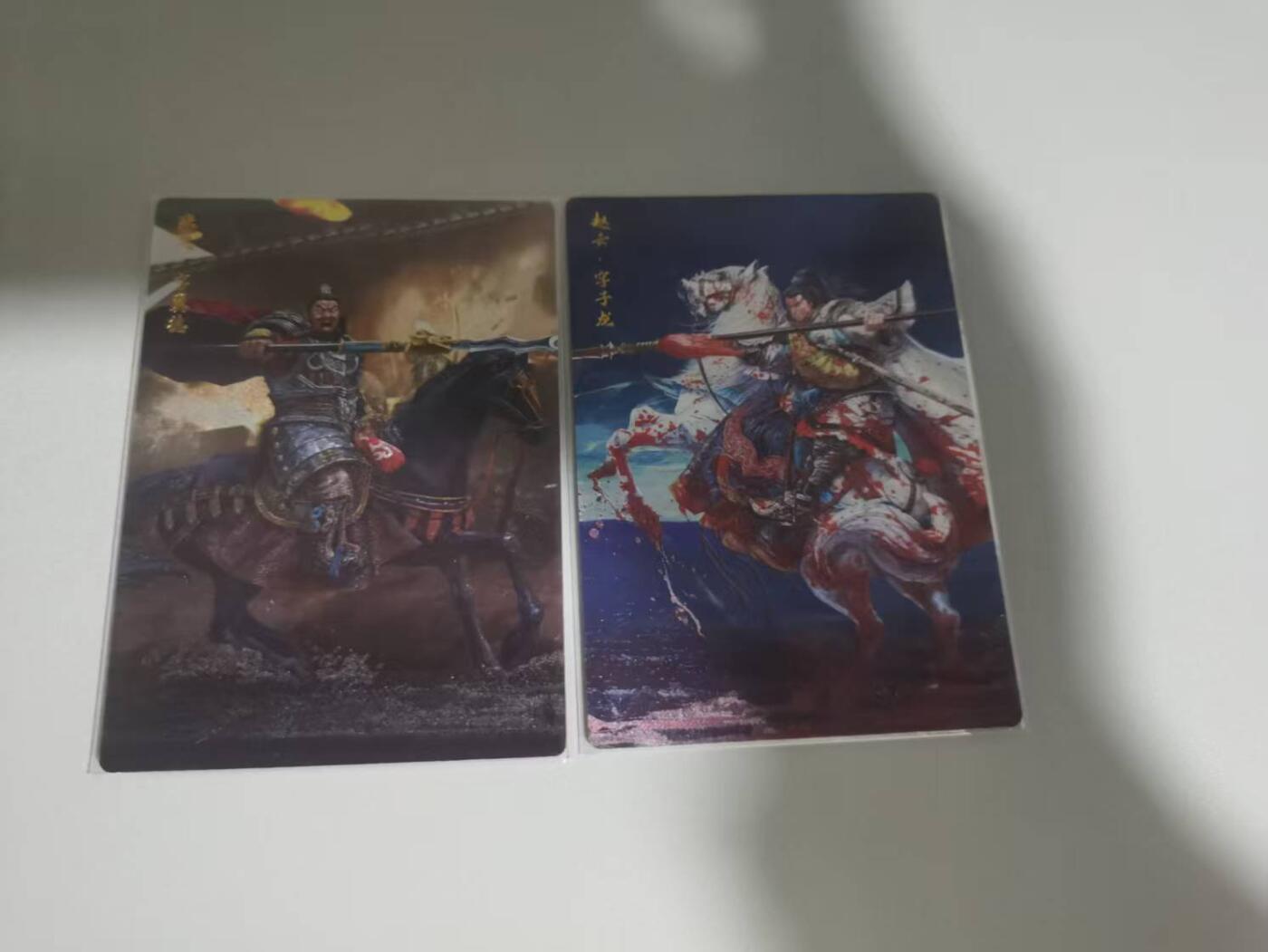 光影卡牌第27期，各家亲签，各家套卡，持续收拍品 卡德曼三国，张飞＋赵云，粗闪限编