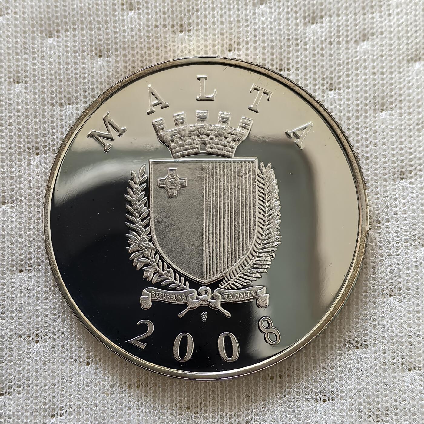 道一币馆币章第一百六十场 欧洲之星 马耳他2008年瓦莱塔的卡斯蒂利亚酒店10欧元精制银币 28.28g 925S 18000
