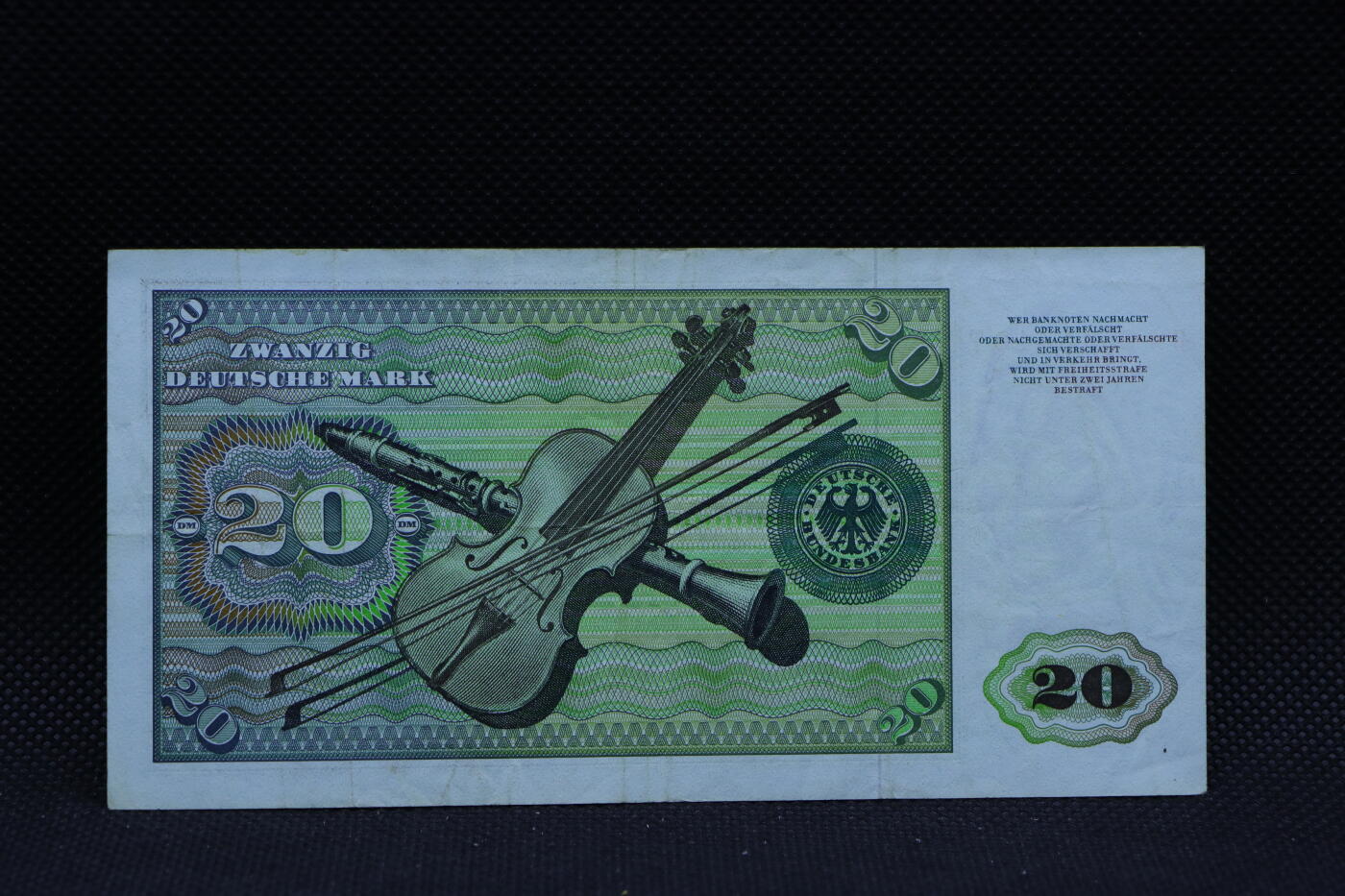 【淘币小摊】限时拍第八百三十四拍  纸币场  满百包邮可预留两周  周一统一发货  西德1970年20马克纸币【有折】