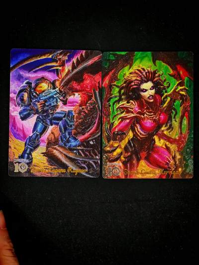 琦卡当当铺～第26期★★各种小漏~支持寄存★★~【9点40结束】扫码加群抽[包邮券]~ - 奇点卡牌 星际争霸粗闪一对 2张