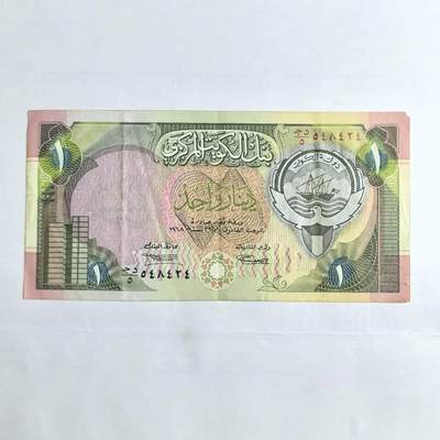 各国外币第103期 品种好部分全新 - 科威特1第纳尔1992年