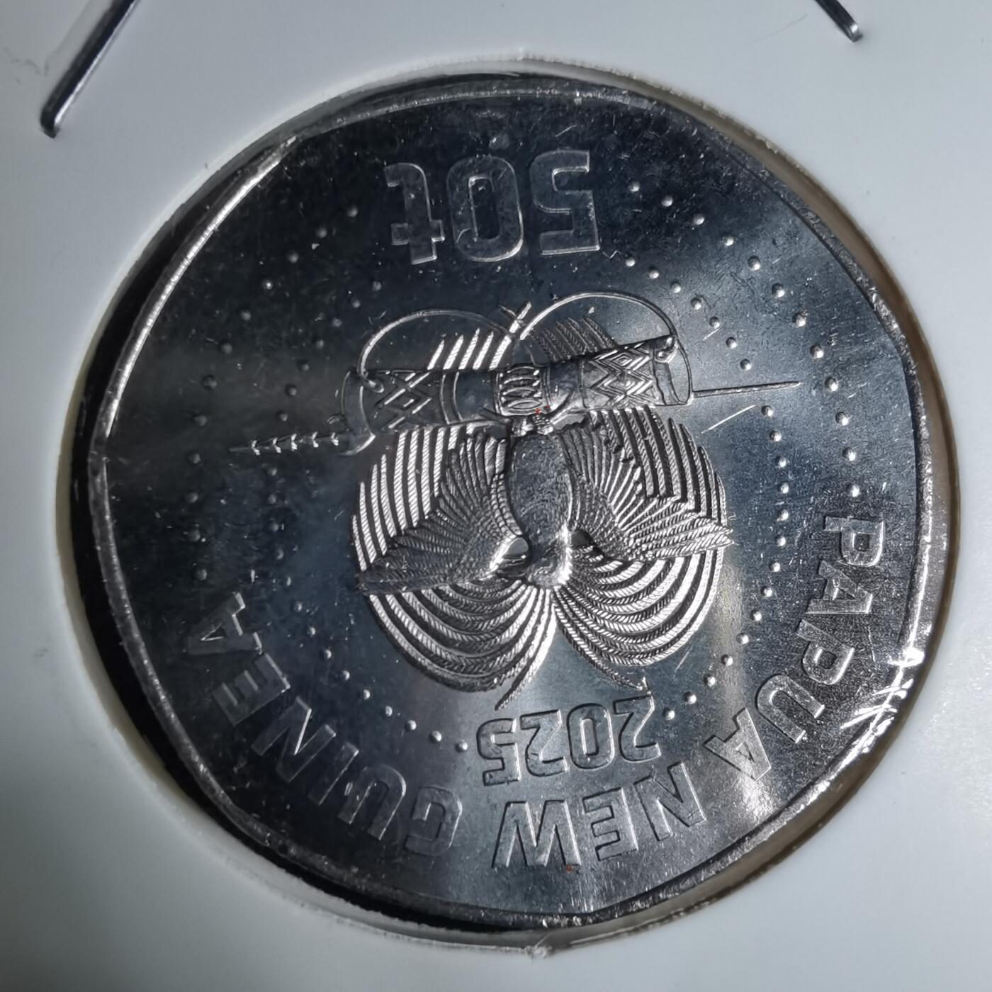 沼泽如烟--第941场 巴布亚新几内亚2025年50托伊纪念币