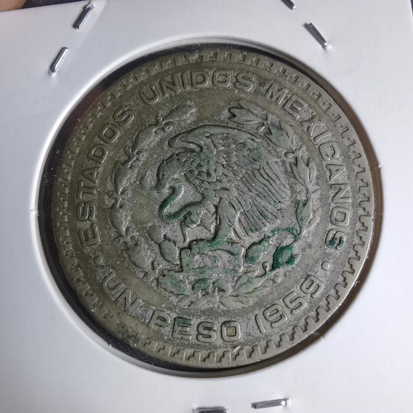 沼泽如烟--第941场 墨西哥1959年1比索银币有伤