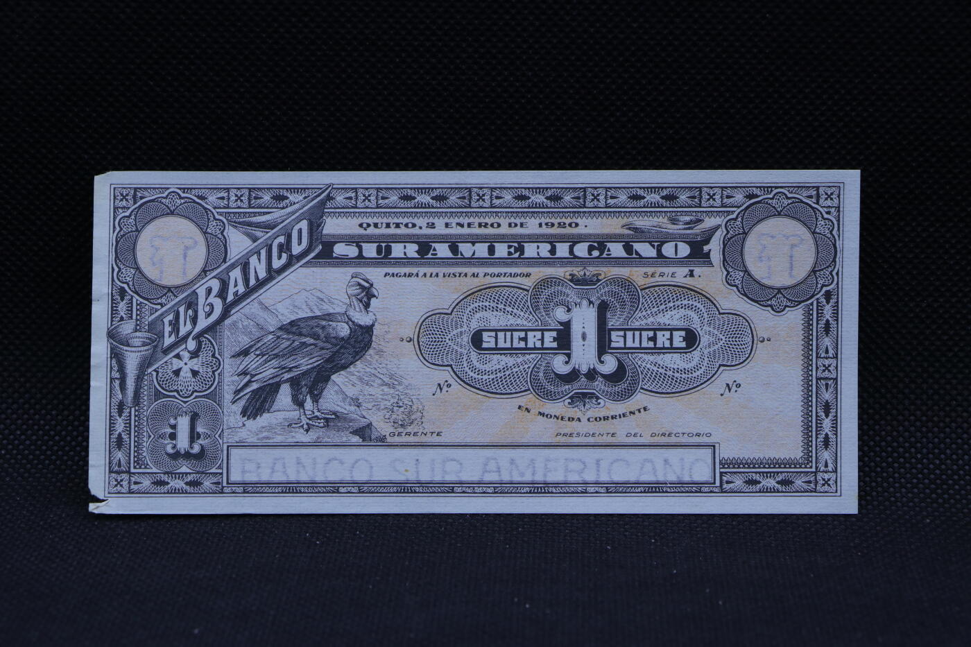 【淘币小摊】限时拍第八百三十四拍  纸币场  满百包邮可预留两周  周一统一发货   萨尔瓦多1920年1苏纸币