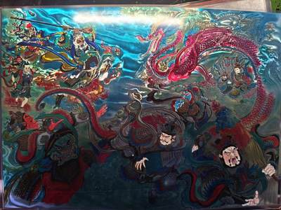 开心玩卡，快乐生活(第五期) - 【A4光刻】百里 新绘西游 王涌喆 战天王 表面有出厂划痕，介意勿拍