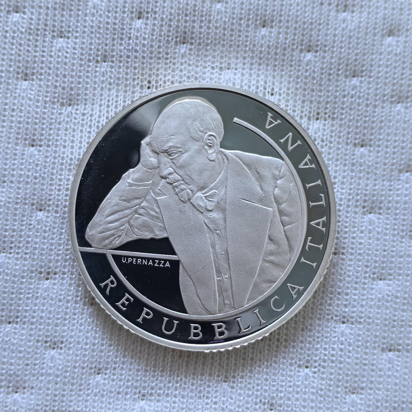 道一币馆币章第一百六十场 欧洲之星 意大利2013年作家路伊吉·皮兰德娄10欧元精制银币 22g 925S 7000