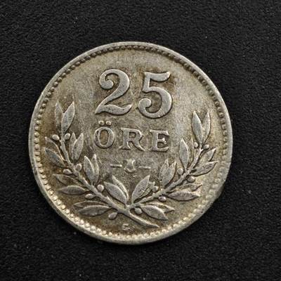 【淘币小摊】实时拍第八百三十三拍   散币场   满百包邮可预留二周 每周一统一发货   - 瑞典1938年25欧尔银币