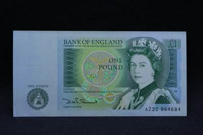 【淘币小摊】限时拍第八百三十四拍  纸币场  满百包邮可预留两周  周一统一发货  -    英国英格兰银行1镑纸币【有折】