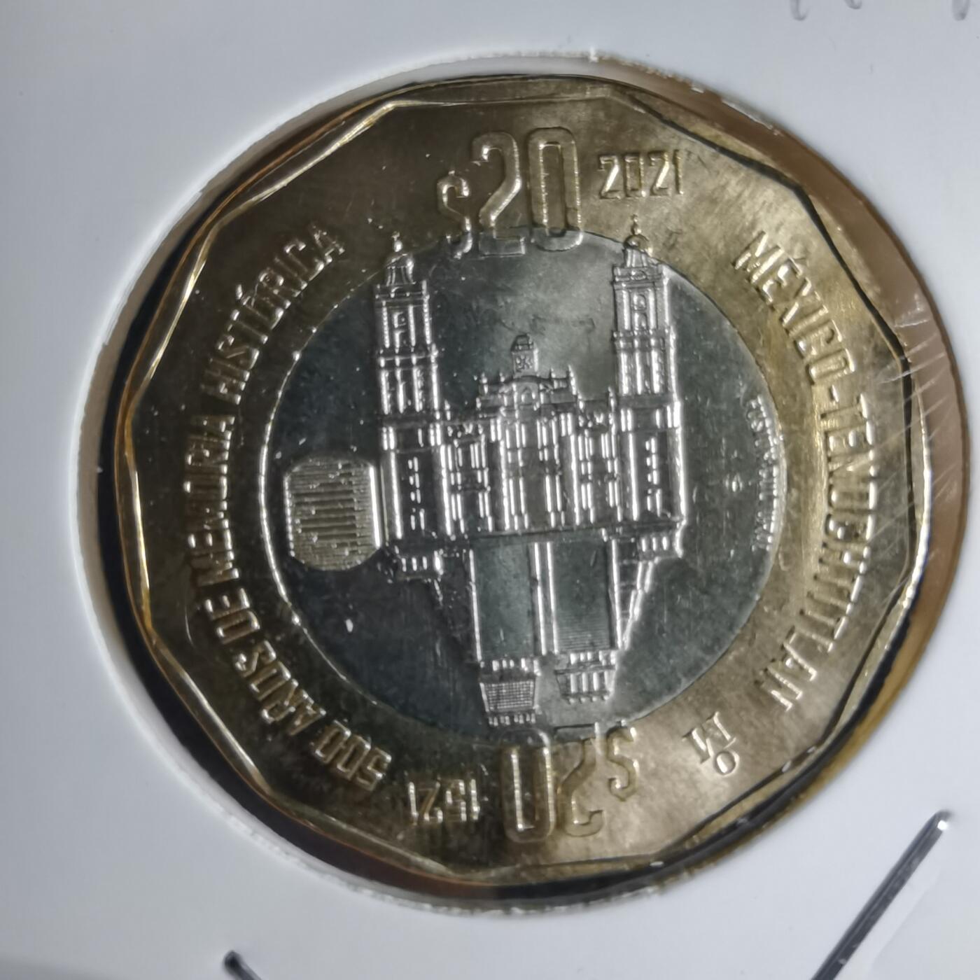 沼泽如烟--第941场 墨西哥2021年20比索纪念币