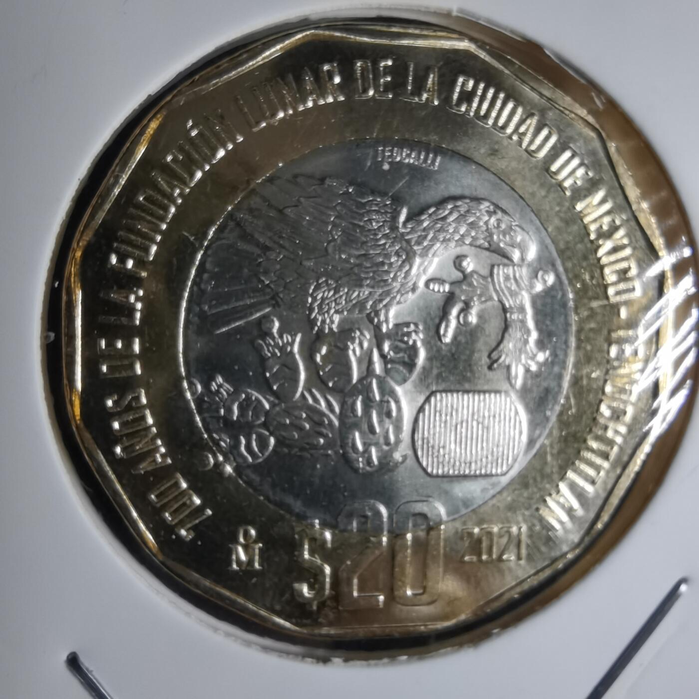 沼泽如烟--第941场 墨西哥2021年20比索纪念币