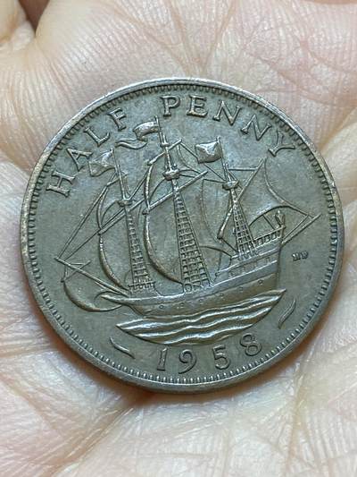 2025年第一百三十八场(总第一百六十四场）外国好品散币场(免佣金) - 英国🇬🇧1958年半便士(伊丽莎白二世青年桂冠第二版)