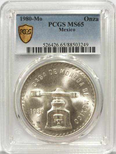 博洋堂世界钱币拍卖第153期（全场包邮） - PCGS MS65 墨西哥1980年天平铸币机一盎司大银币