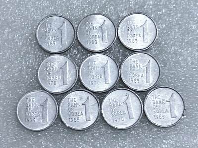 第一海外回流一元起拍收藏 韩国专场  第279期 - 韩国木槿花1元铝币 10枚