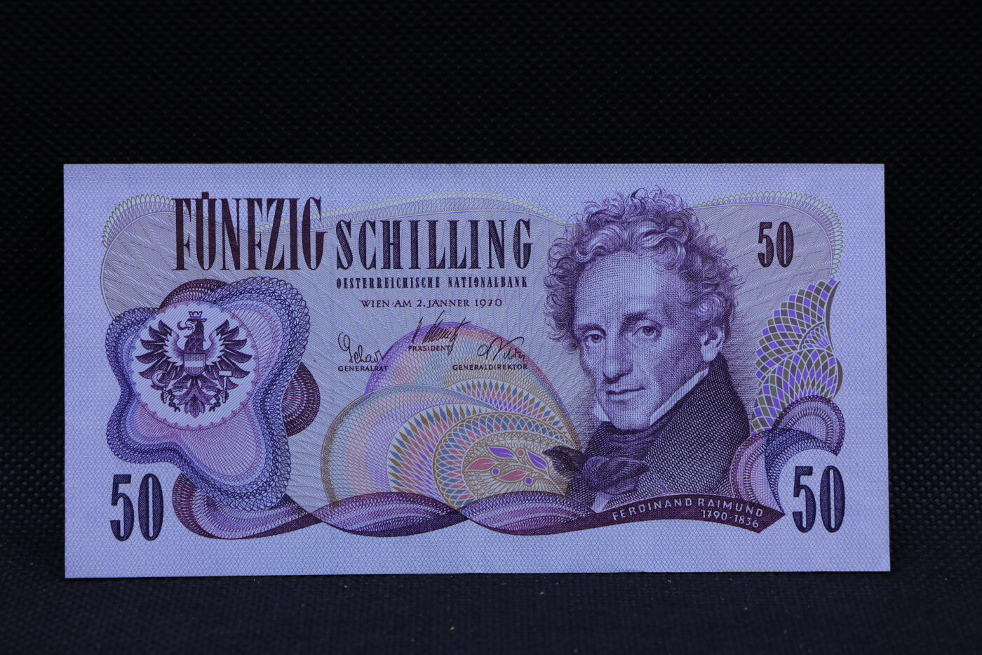 【淘币小摊】限时拍第八百三十四拍  纸币场  满百包邮可预留两周  周一统一发货  奥地利1970年50先令纸币【有折】