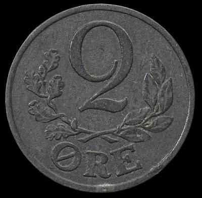 修遠堂世界钱币第九十八期 - 1949年丹麦2欧尔 错版大逆背