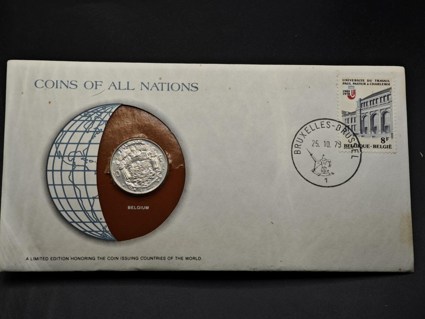 【淘币小摊】实时拍第八百三十三拍   散币场   满百包邮可预留二周 每周一统一发货   比利时1976年10法郎邮币封