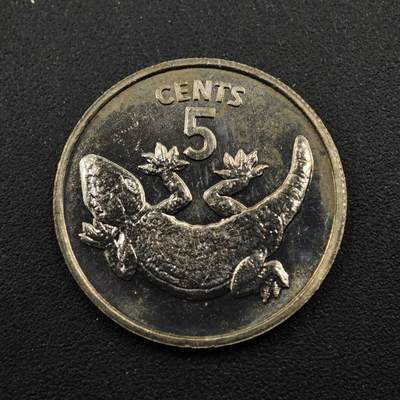 【淘币小摊】实时拍第八百三十三拍   散币场   满百包邮可预留二周 每周一统一发货   - 基里巴斯1979年蝾螈5分镍币