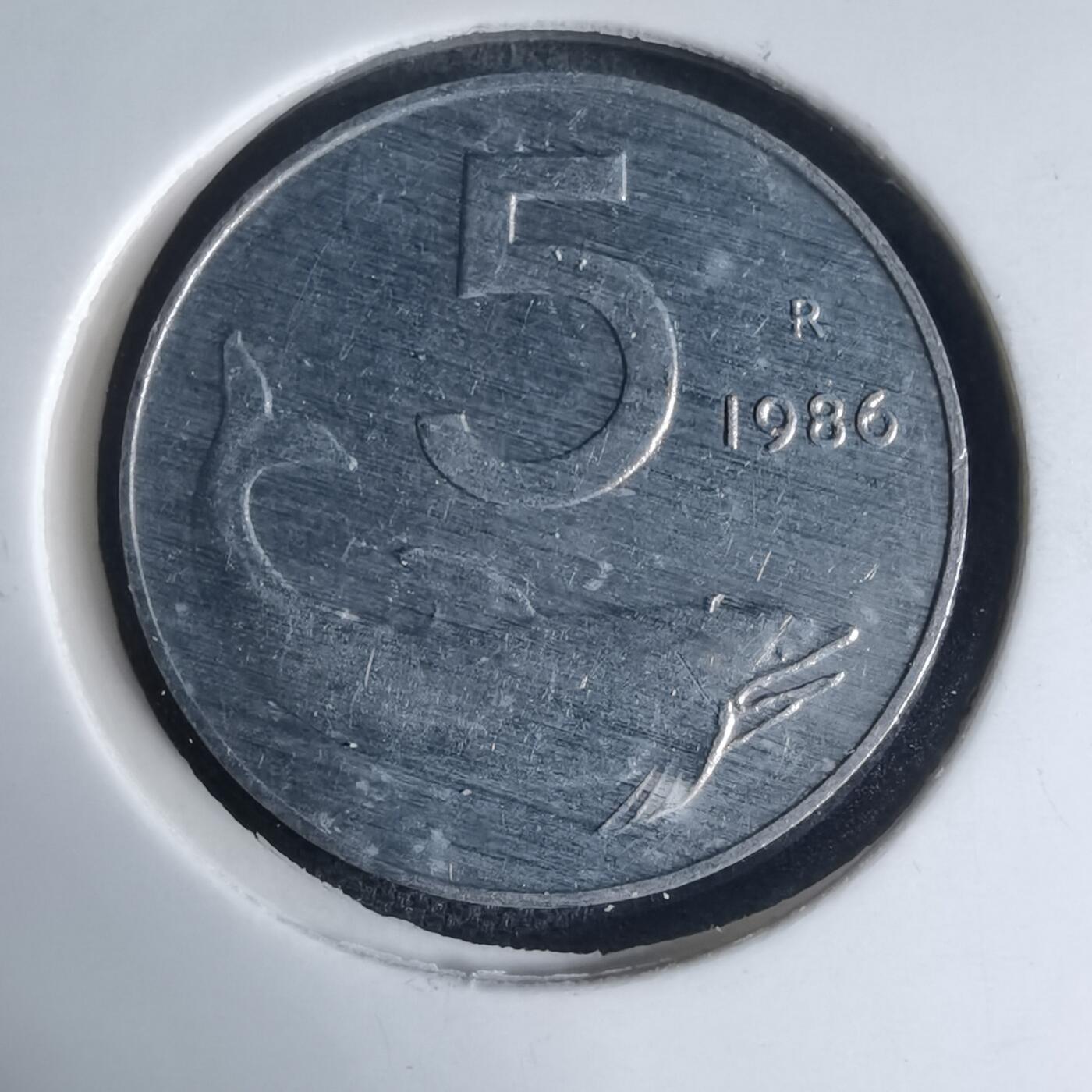 沼泽如烟--第941场 意大利1986年5里拉