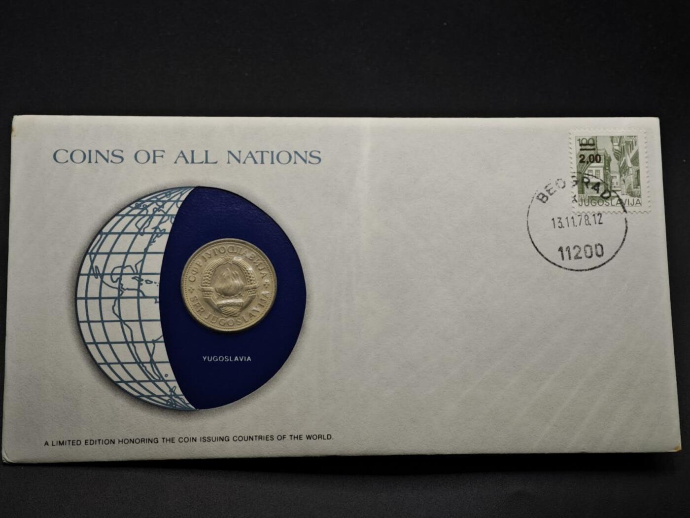 【淘币小摊】实时拍第八百三十三拍   散币场   满百包邮可预留二周 每周一统一发货   南斯拉夫1972年5第纳尔邮币封